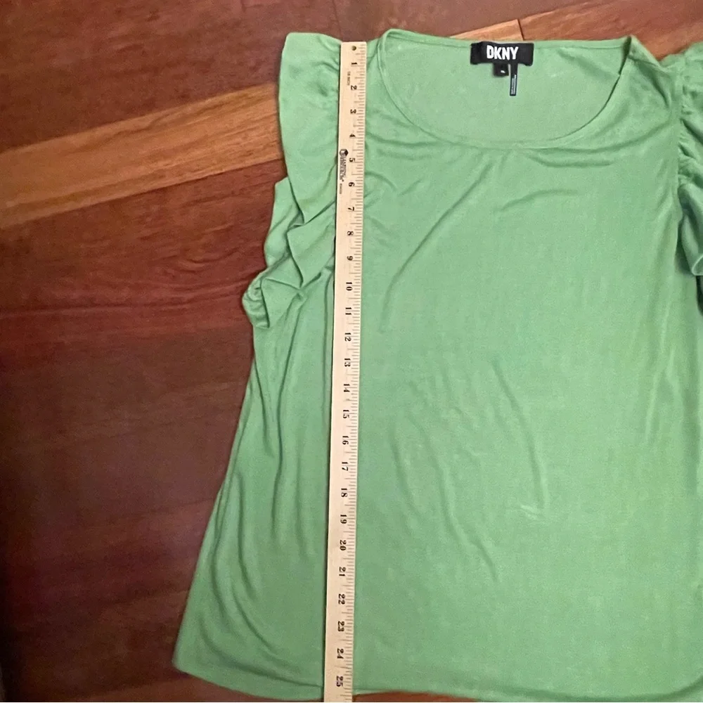 DKNY Green Ruffle Sleeve Blouse - Picture 7 of 7